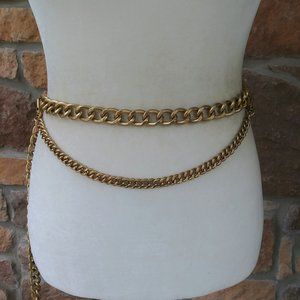 Cabi Gold Metal Chain Belt Medium